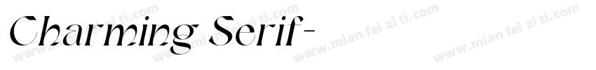 Charming Serif字体转换